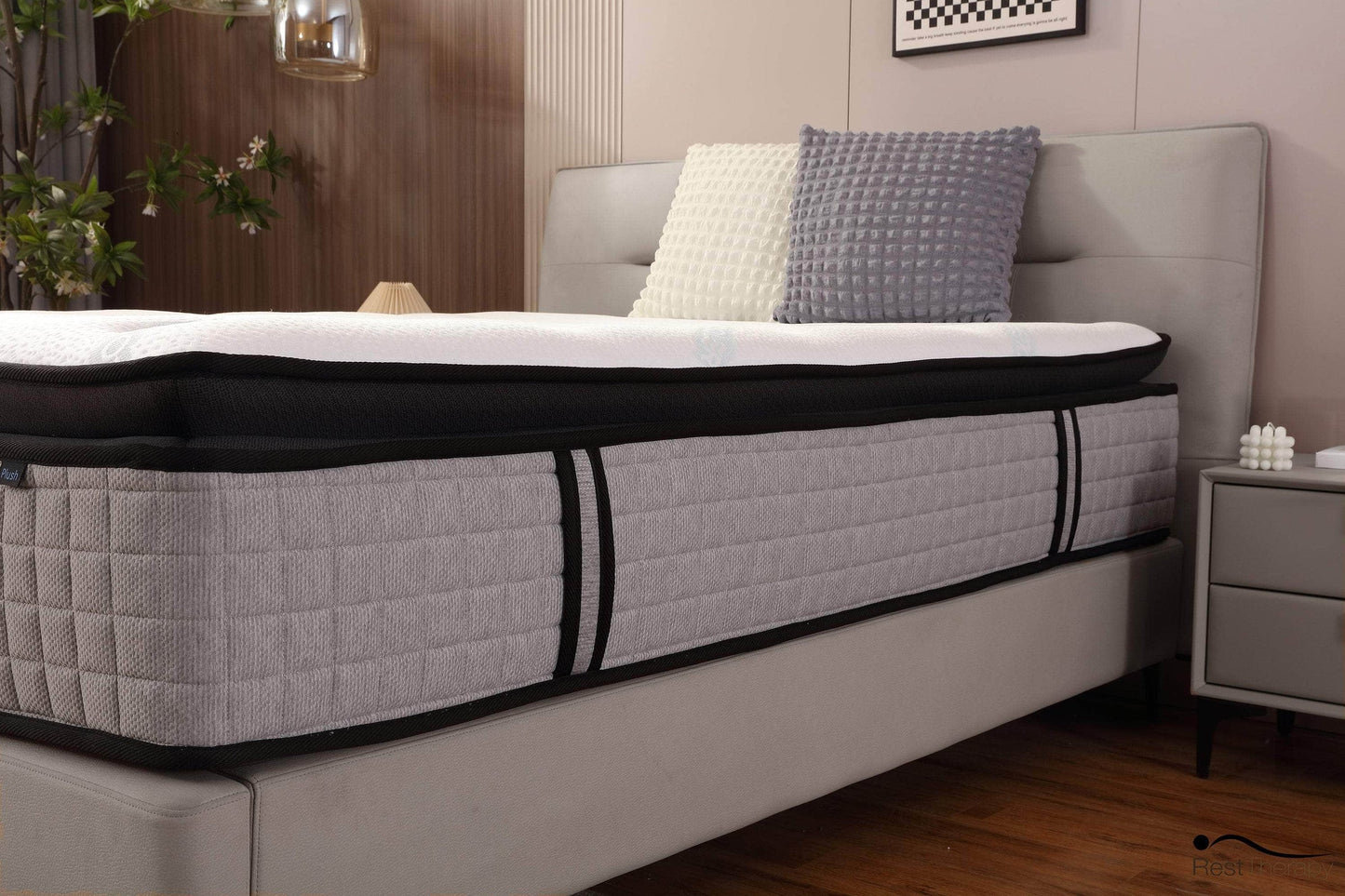 14 Inch Euphoria Cooling Pillow Top Plush Hybrid Pocket Coil Mattress with Cool Gel Memory Foam - Available in 3 Sizes
