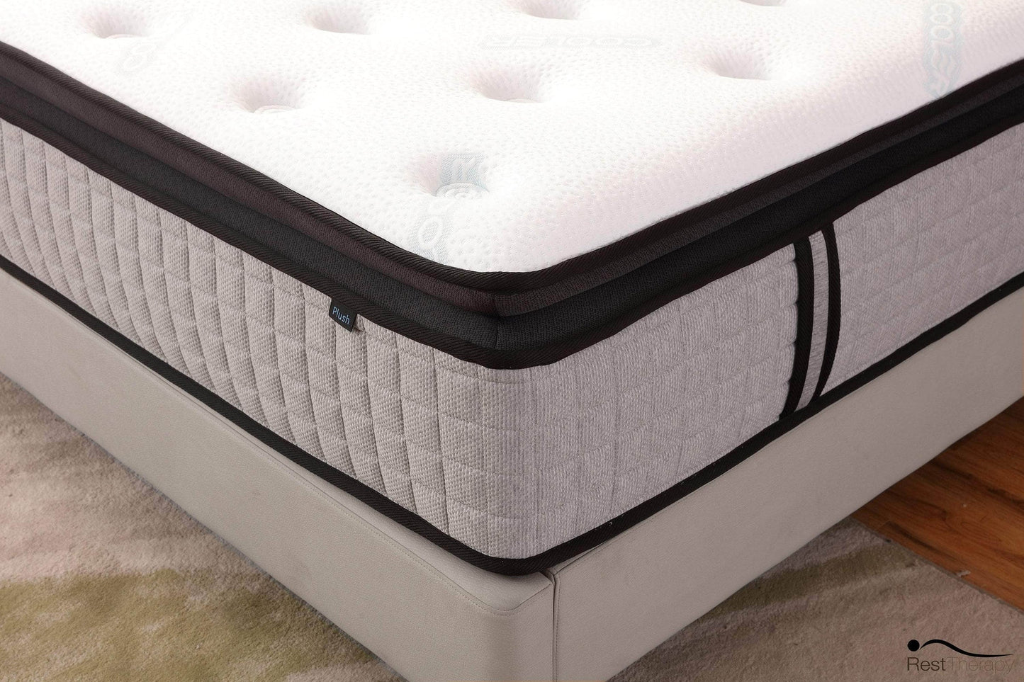 14 Inch Euphoria Cooling Pillow Top Plush Hybrid Pocket Coil Mattress with Cool Gel Memory Foam - Available in 3 Sizes