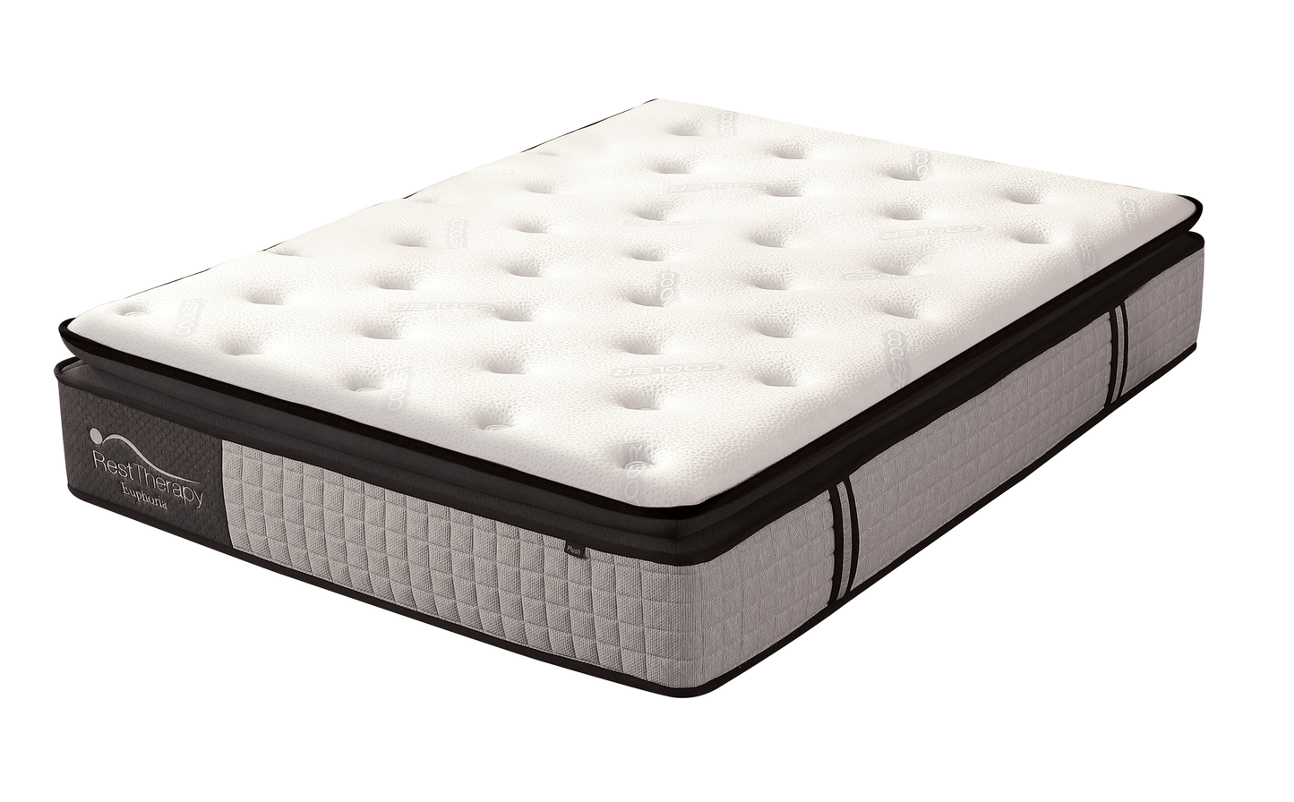 14 Inch Euphoria Cooling Pillow Top Plush Hybrid Pocket Coil Mattress with Cool Gel Memory Foam - Available in 3 Sizes