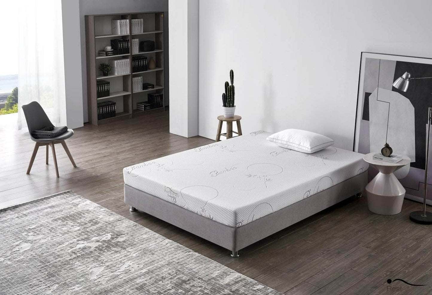 Matelas en mousse à mémoire de forme en bambou Tranquility de 6 pouces - Disponible en 4 tailles