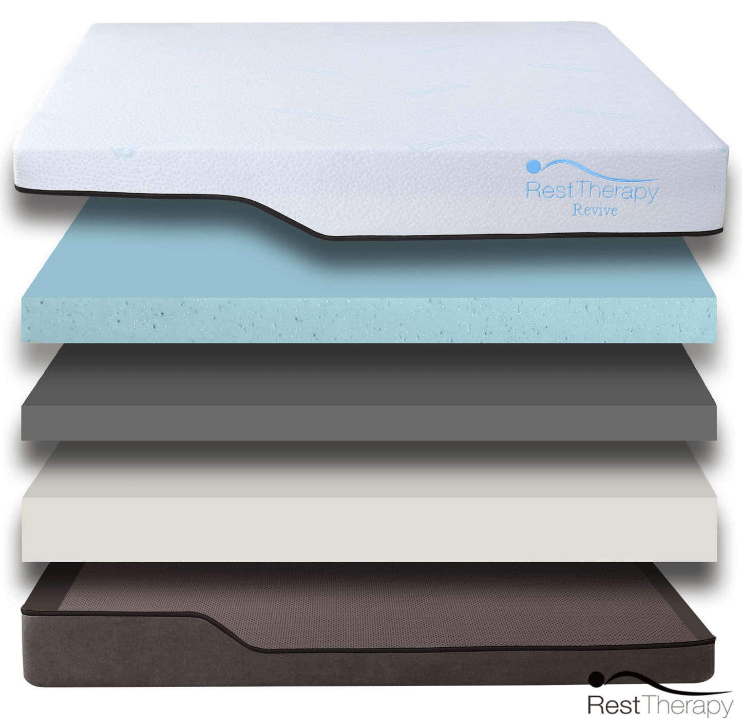 Rest Therapy Mattress 12 Inch Revive Ice Silk Cool Gel Memory Foam Mattress - Available in 4 Sizes