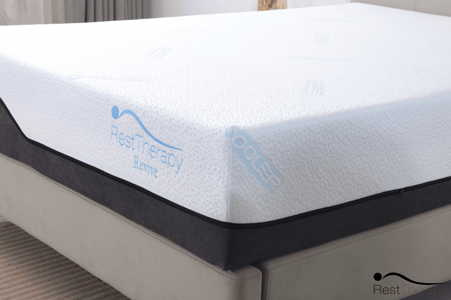 Rest Therapy Mattress 12 Inch Revive Ice Silk Cool Gel Memory Foam Mattress - Available in 4 Sizes