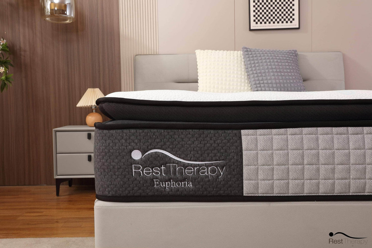 14 Inch Euphoria Cooling Pillow Top Plush Hybrid Pocket Coil Mattress with Cool Gel Memory Foam - Available in 2 Sizes