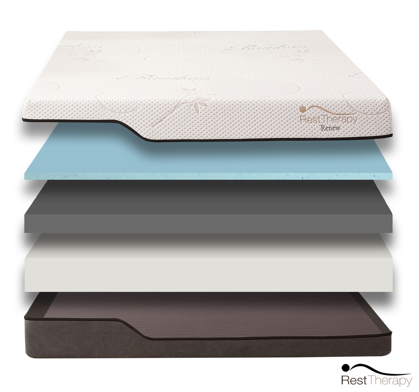 Matelas en mousse viscoélastique Renew Bamboo Cool Gel de 10 pouces - Disponible en 4 tailles
