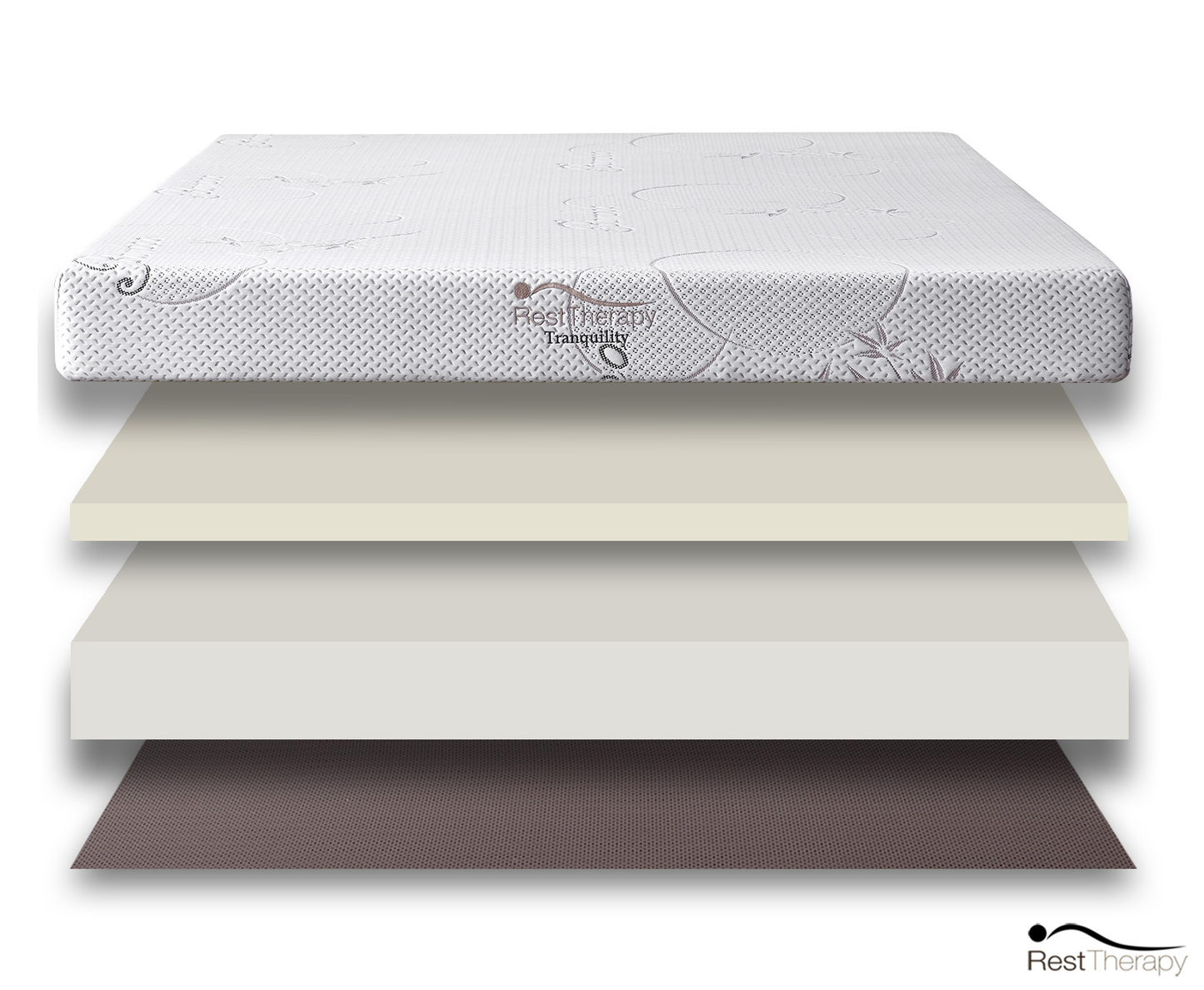 Matelas en mousse à mémoire de forme en bambou Tranquility de 6 pouces - Disponible en 4 tailles
