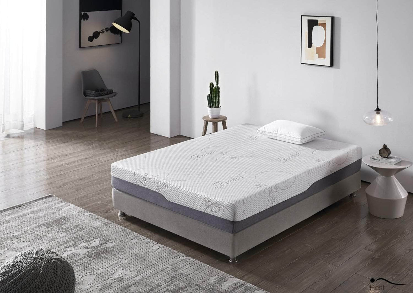Matelas en mousse viscoélastique Renew Bamboo Cool Gel de 10 pouces - Disponible en 4 tailles