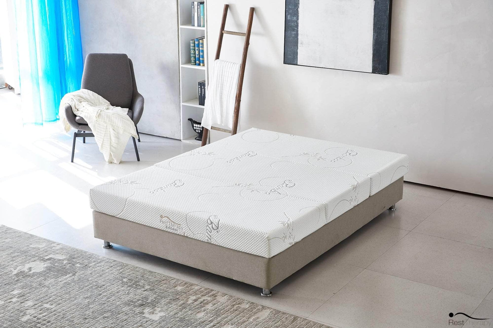 Rest Therapy Mattress 6 Inch Exhilarate Tri Fold Bamboo Cool Gel Memory Foam Mattress - Available in 3 Sizes