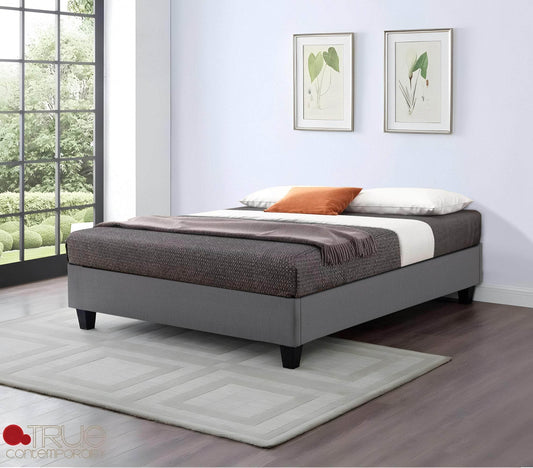 EZ Base Foundation Grey Platform Bed - Available in 4 Sizes